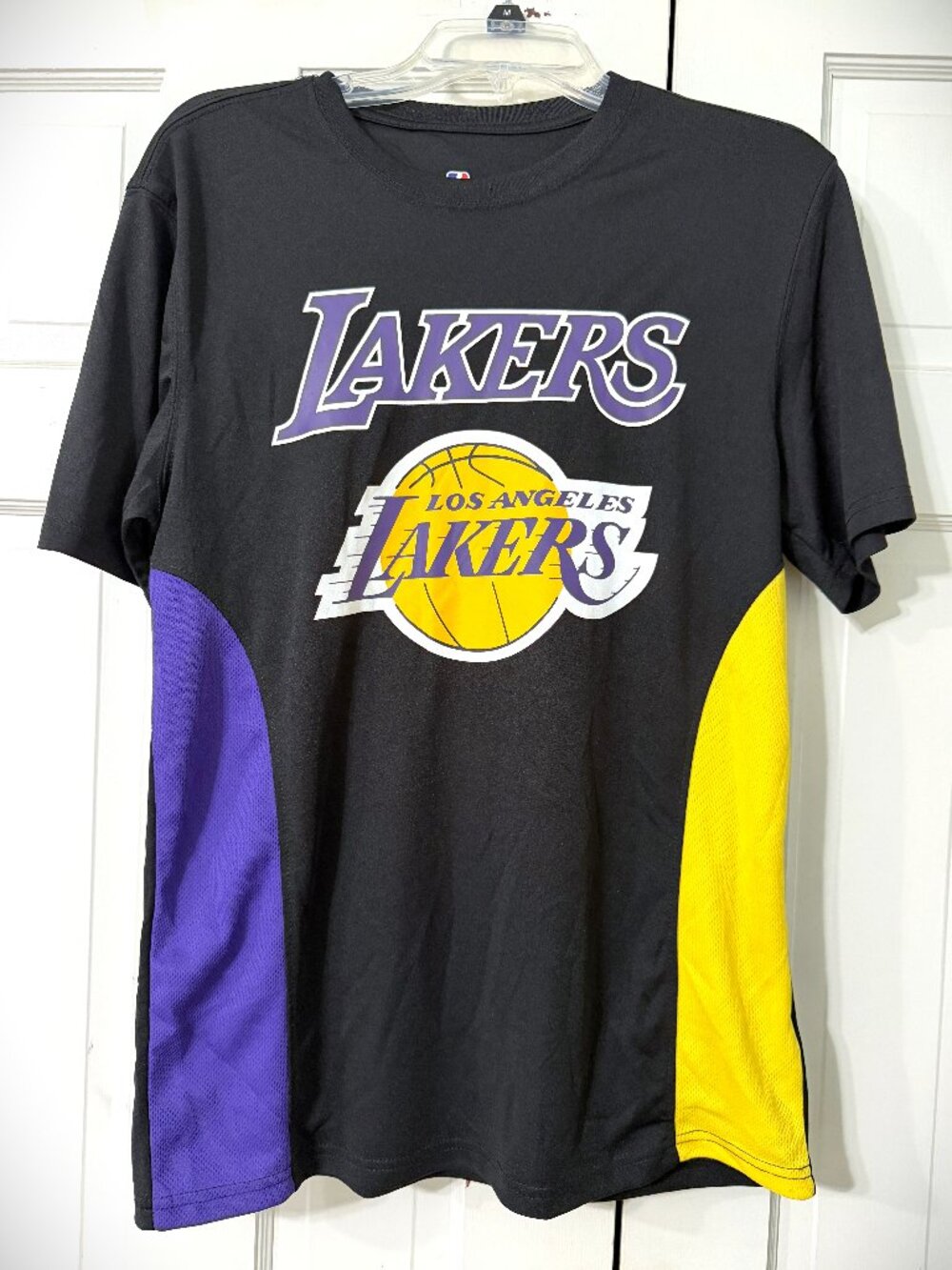 Lebron James #6 Black Los Angeles Lakers NBA Tee Shirt Men's Size Medium    New